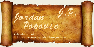 Jordan Popović vizit kartica